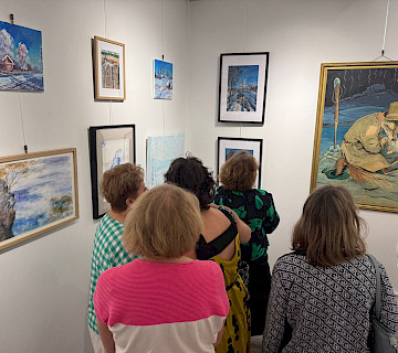 Открытие Рождественской художественной выставки и творческого объединения "Арт Поинт" состоялось 7 декабря в Русском клубе