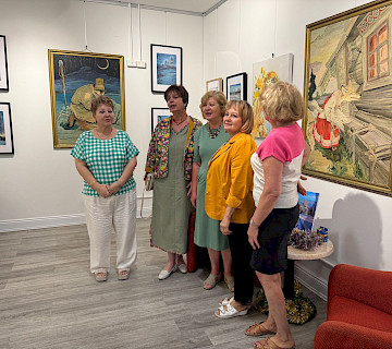 Открытие Рождественской художественной выставки и творческого объединения "Арт Поинт" состоялось 7 декабря в Русском клубе